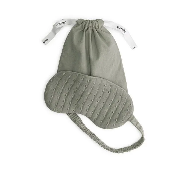 Yumeko Schlafmaske Yumeko aus Bio-Baumwolle, Sage green, – Produktbild 2 von 2