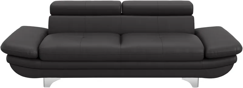 COTTA 3-Sitzer Enterprise, Big-Sofa mit Kopfteil- und Armteilverstellung, B:233 cm, Modernes Einzelsofa, Schwarz, – Produktbild 2 von 5