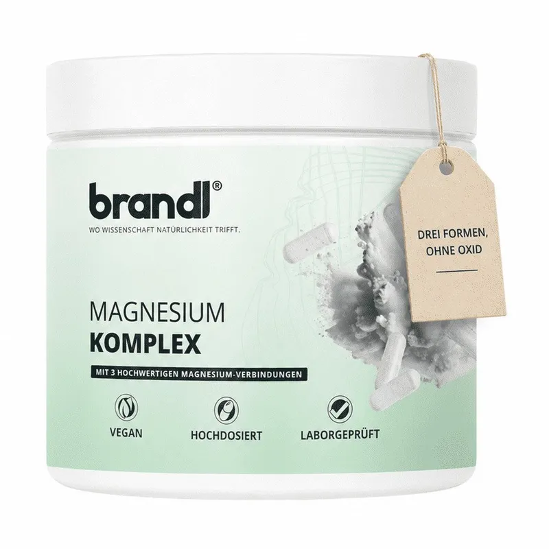 Brandl Nutrition Brandl Nutrition Magnesium-Komplex aus Citrat, Malat & Bisglycinat - ideal für Sportler Kapseln, Hochdosierte Kapseln mit 375 mg, unabhängig laborgeprüft – Produktbild 2 von 5
