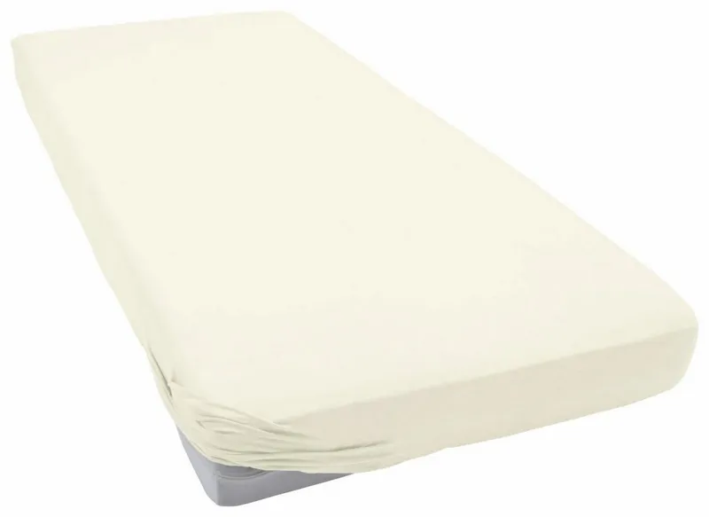 Primera Spannbettlaken Mako-Feinjersey Spannbetttuch, Mako-Jersey, Gummizug: rundum, (1 Stück), Geeignet für Standardmatratzen bis 22 cm, 100% Baumwolle, Beige, – Produktbild 2 von 5
