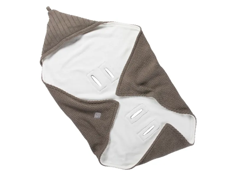HANS NATUR HANS NATUR Einschlagdecke Babyschale Bio-Baumwolle Maße 75 x 75 cm, Braun, – Produktbild 1 von 2
