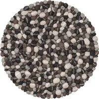 myfelt myfelt Filzkugelteppich rund, 100% Schurwolle, Steinoptik dunkel (hardy), – Produktbild 1 von 1