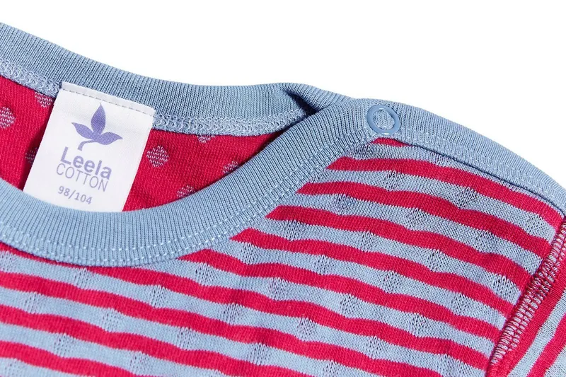 Leela Cotton Leela Cotton Langarmshirt Wendelangarmshirt, Blau|bunt|rot, – Produktbild 3 von 3