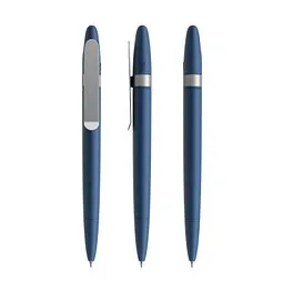 prodir prodir DS5 Soft Touch TSR Twist Kugelschreiber, Sodalite Blue-Silver satin finish, Silber / blau, – Produktbild 1 von 1