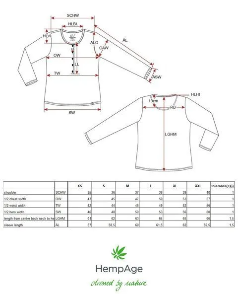 HempAge HempAge Damen Longsleeve Hanf/Bio-Baumwolle, Purple, – Produktbild 1 von 4