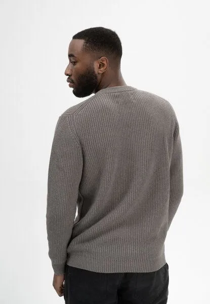 MELA MELA Strickpullover RAVI aus 100% Bio-Baumwolle, Bear melange, – Produktbild 2 von 4