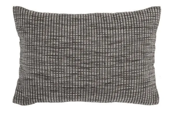 liv interior liv interior Recyceltes In-/Outdoor Kissen MELANGE, Dunkelgrau, – Produktbild 3 von 3