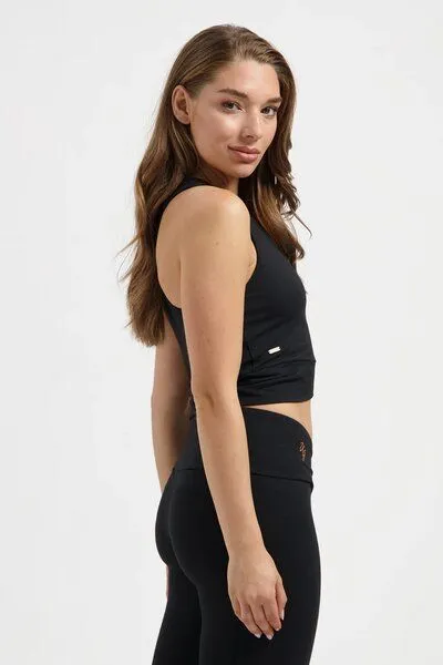 Urban Goddess Urban Goddess Sati Yoga Crop Tank Top, Onyx black (schwarz), – Produktbild 3 von 4
