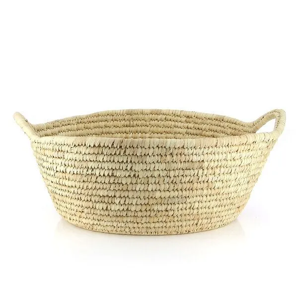 GLOBO Fair Trade GLOBO Fair Trade Wäschekorb WANNE, Palmblatt – Produktbild 2 von 3