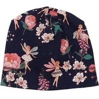 Walkiddy Beanie Dunkelblau Feen & Blumen Allover Bio-Baumwolle GOTS weich – Walkiddy – Produktbild 1 von 1