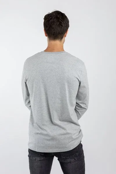 TORLAND TORLAND Herren Longsleeve SHUFFLER, Grau (heather grey), – Produktbild 4 von 4