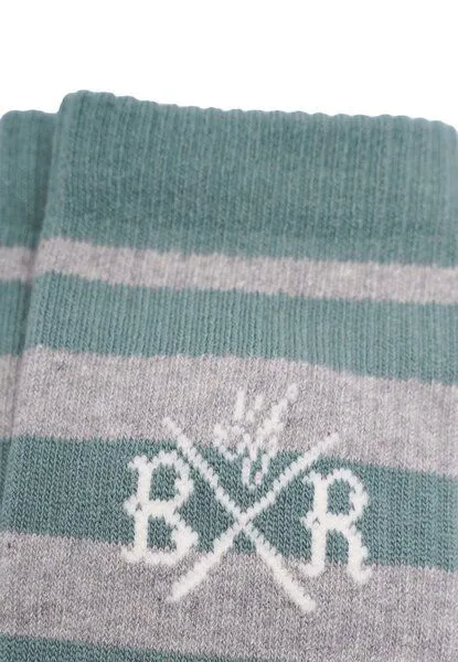 Band of Rascals Band of Rascals Striped Sport Socks, Sage-grey, – Produktbild 3 von 3