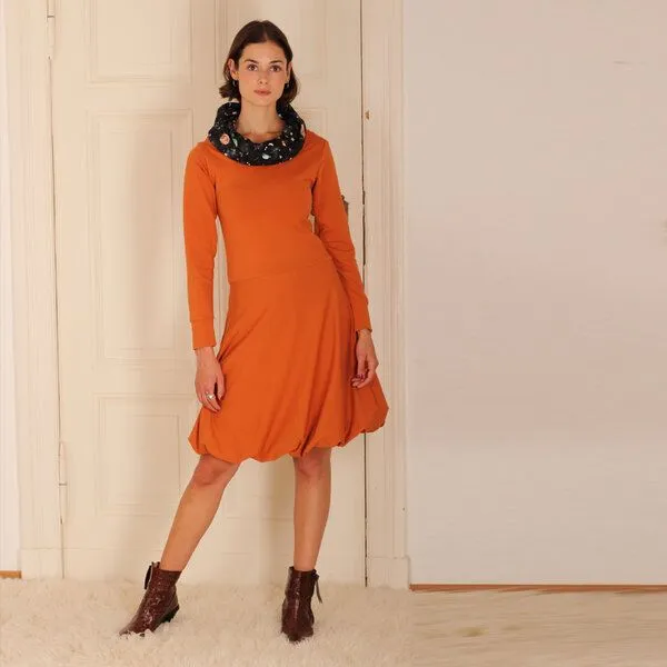 ManduTrap ManduTrap Ballonkleid aus Bio-Baumwolle kbA mit Kapuze/Hoodie, Orange, – Produktbild 2 von 4