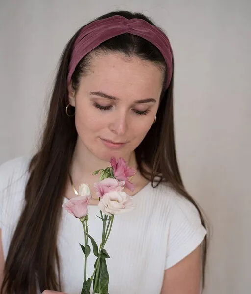 obumi obumi Haarband Bow aus Bio Samt, Dusty rose, – Produktbild 2 von 4