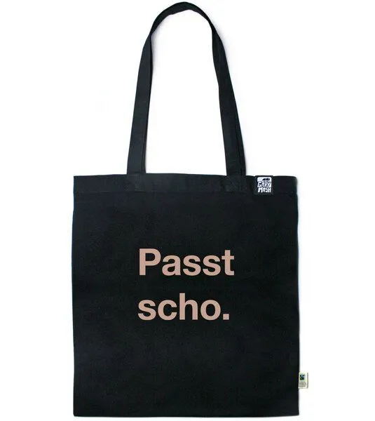 Gary Mash Gary Mash Baumwolltasche Passt scho., Schwarz, – Produktbild 1 von 4