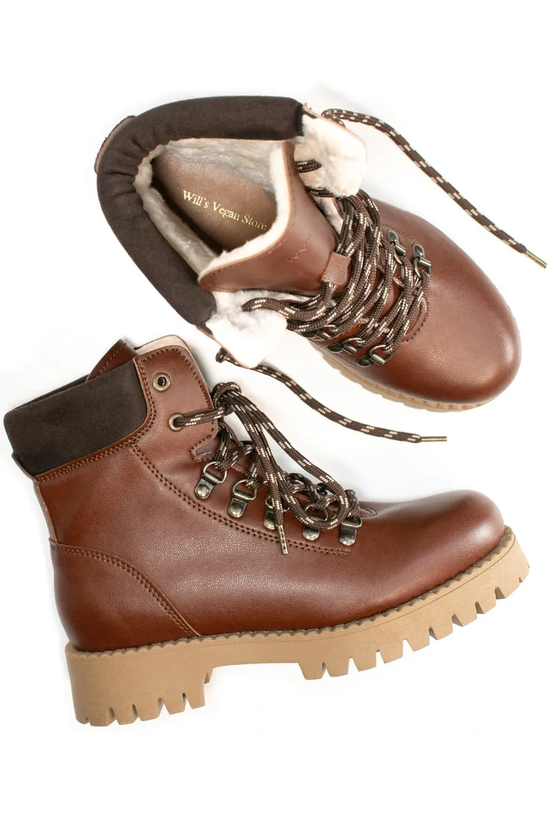 Will's Vegan Store Will's Vegan Store Damen vegan Stiefel Insulated Dock Boots Mk2 Kastanienbraun, Braun, – Produktbild 1 von 2