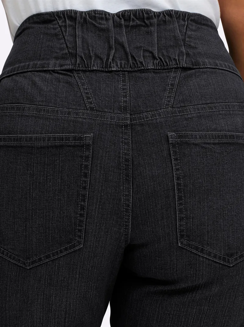 sheego High-waist-Jeans black denim, Black denim, – Produktbild 2 von 2