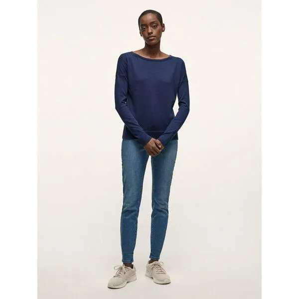 LANIUS LANIUS U-Boot Pullover aus Bio-Baumwolle, Night blue, – Produktbild 3 von 4