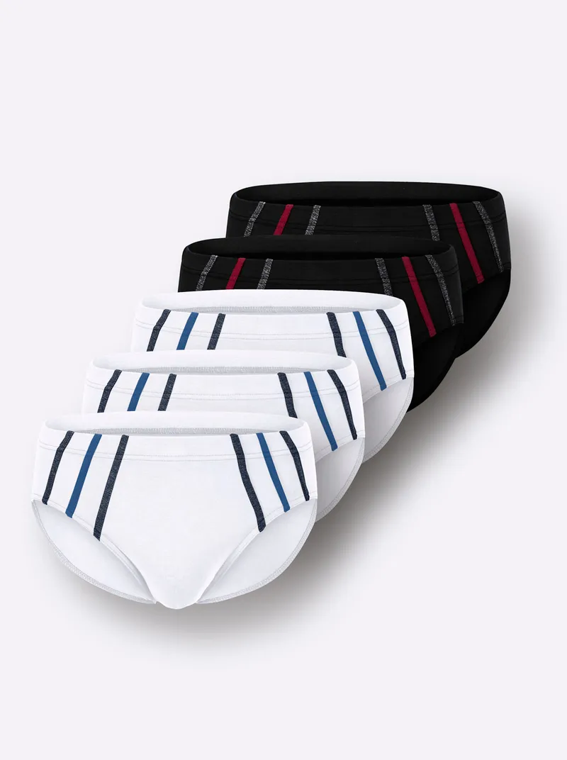 KINGsCLUB Slip, 3x weiß + 2x schwarz, – Produktbild 1 von 3