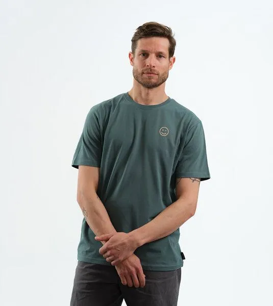 Gary Mash GARY MASH Shirt Zwinker-Smiley aus Biobaumwolle, Blaugrün (grün), – Produktbild 3 von 4