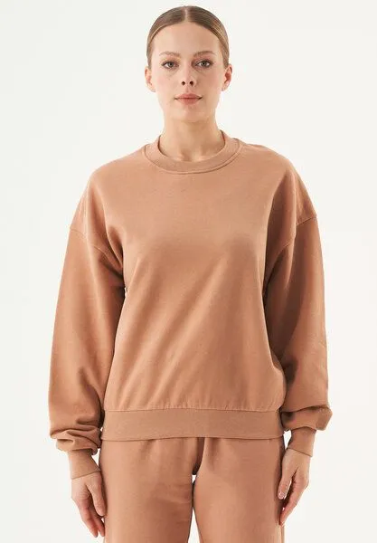 ORGANICATION ORGANICATION ESSENTIALS-BUKET- Soft Touch Sweatshirt aus Bio-Baumwolle, Light brown, – Produktbild 1 von 3