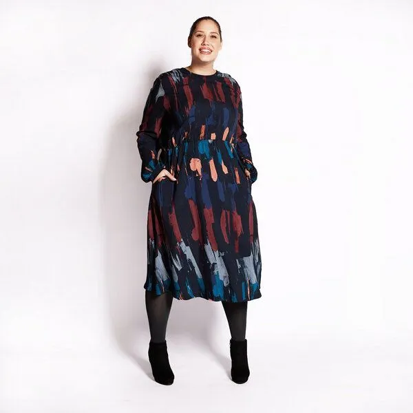 WiDDA berlin WiDDA berlin Elegantes Kleid SPLASH aus TENCEL mit grafischem Muster – Produktbild 3 von 3