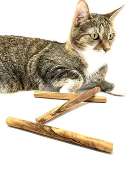 Olivenholz erleben Olivenholz erleben Kauknochen aus Olivenholz für kleine Hunde oder Katzen (3er Set) – Produktbild 1 von 1