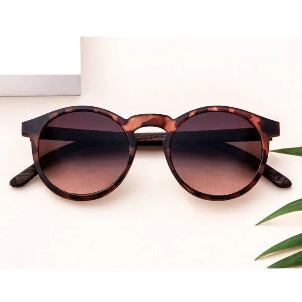 TAKE A SHOT TAKE A SHOT Sonnenbrille Emma Walnussholz, Braun, – Produktbild 4 von 4