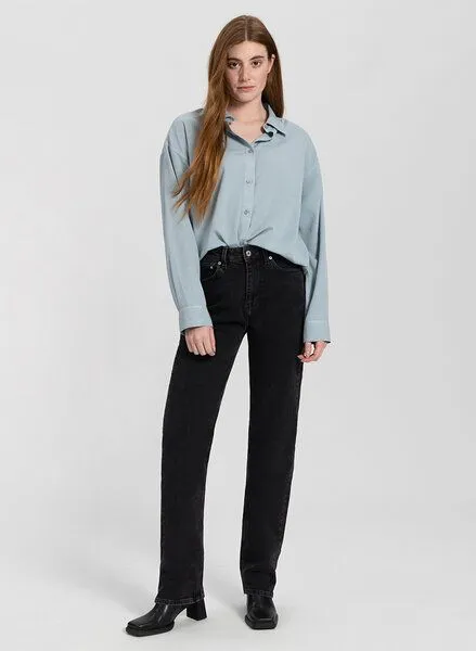 Kuyichi Kuyichi Jeans - Rosa Straight - aus Bio-Baumwolle, Schwarz (vintage black), – Produktbild 3 von 5