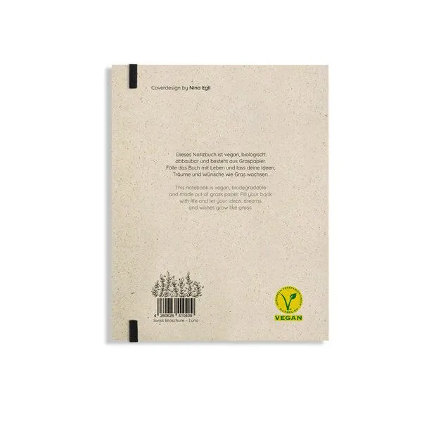 matabooks® matabooks® Nachhaltiges A5 Notizbuch/Schreibblock aus Graspapier – Swiss Brochure, Luna, – Produktbild 5 von 5