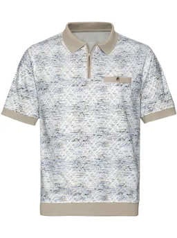 marco donati Kurzarm-Poloshirt weiß-bedruckt – Produktbild 1 von 1