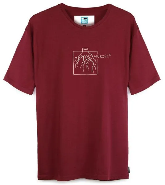 Gary Mash GARY MASH Shirt Quadratwurzel groß aus Biobaumwolle, Burgund, – Produktbild 1 von 4
