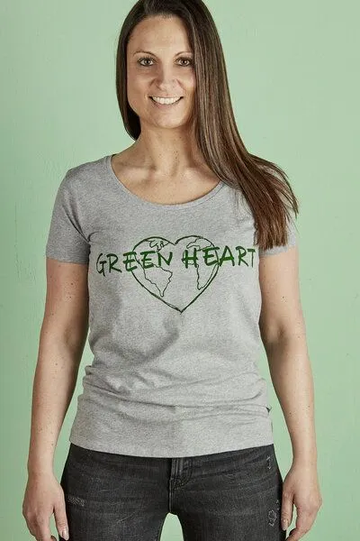 La Gitana La Gitana Shirt Eco Woman NIN Grau mit Statement, Grau meliert "greenheart", – Produktbild 3 von 4