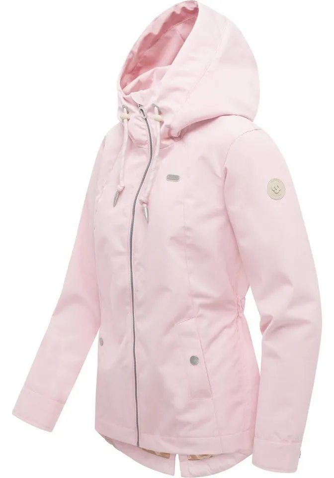 ragwear ragwear Outdoorjacke Monadde Wasserdichte Übergangsjacke mit Kapuze, Rosa, – Produktbild 3 von 5