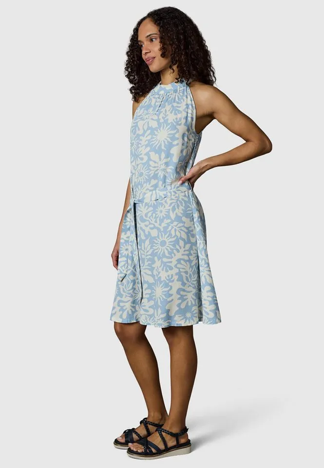 ragwear ragwear A-Linien-Kleid Angylee Print YOUMODO Leichtes Sommerkleid mit Bindegürtel, Blau, – Produktbild 2 von 5