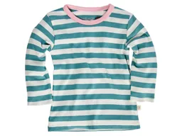 HANS NATUR Kinder Langarmshirt Bio-Baumwolle grün-off white Gr.86/92 – Produktbild 1 von 1