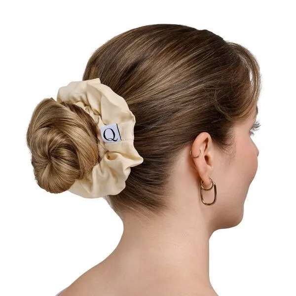 Qupro Qupro Scrunchies 2er - mit Cupro, innen Sprialgummi, Light rosé, – Produktbild 2 von 4