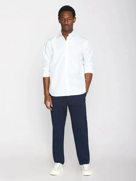 KnowledgeCotton Apparel KnowledgeCotton Apparel Hemd - ALF regular crispy cotton shirt - aus Bio-Baumwolle, Weiß (bright white), – Produktbild 2 von 4