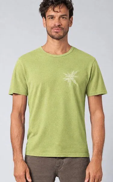 HempAge HempAge Herren T-Shirt mit Print Hanf/Biobaumwolle, Bamboo(grün), – Produktbild 2 von 4