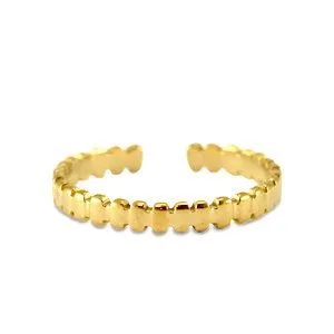 ELEKTROPULLI Größenverstellbarer Ring von Elektropulli, Gold, – Produktbild 2 von 8