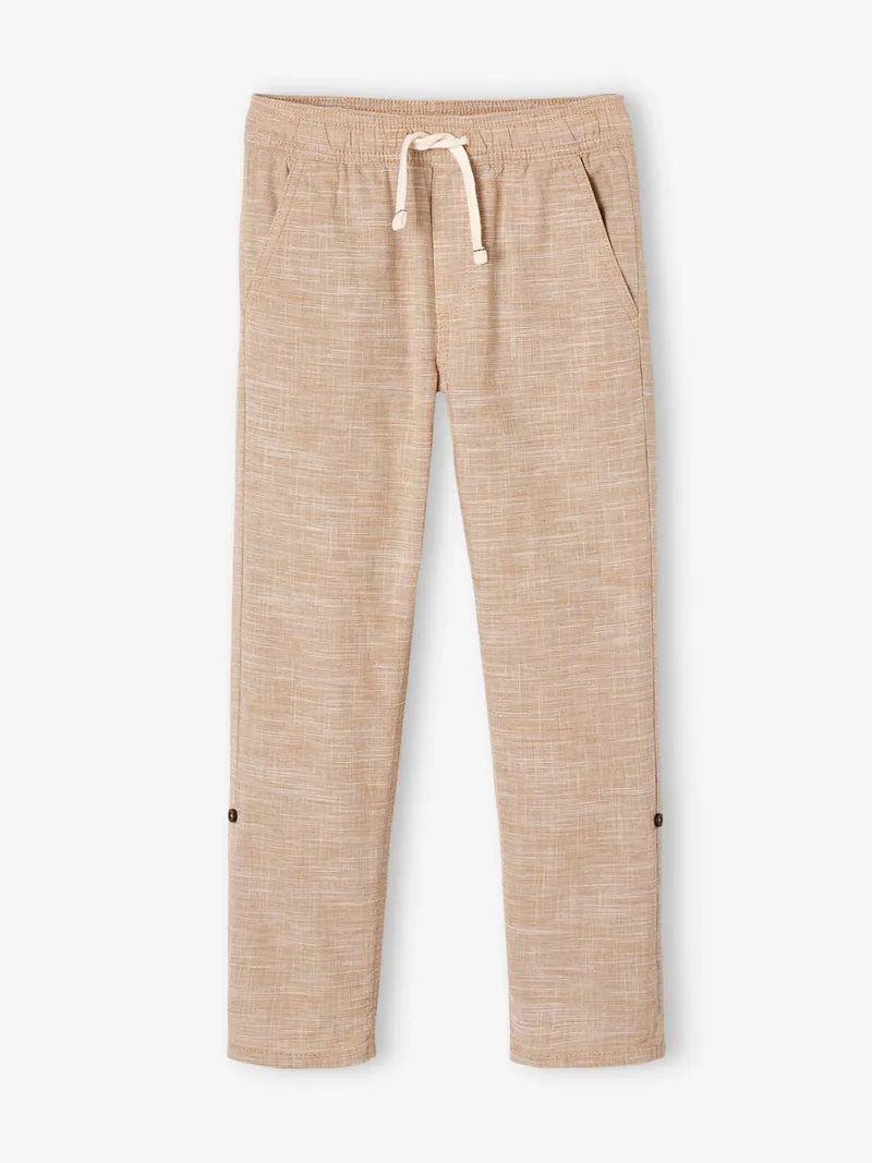Vertbaudet Jungen 3/4-Hose, Beige meliert, – Produktbild 2 von 3