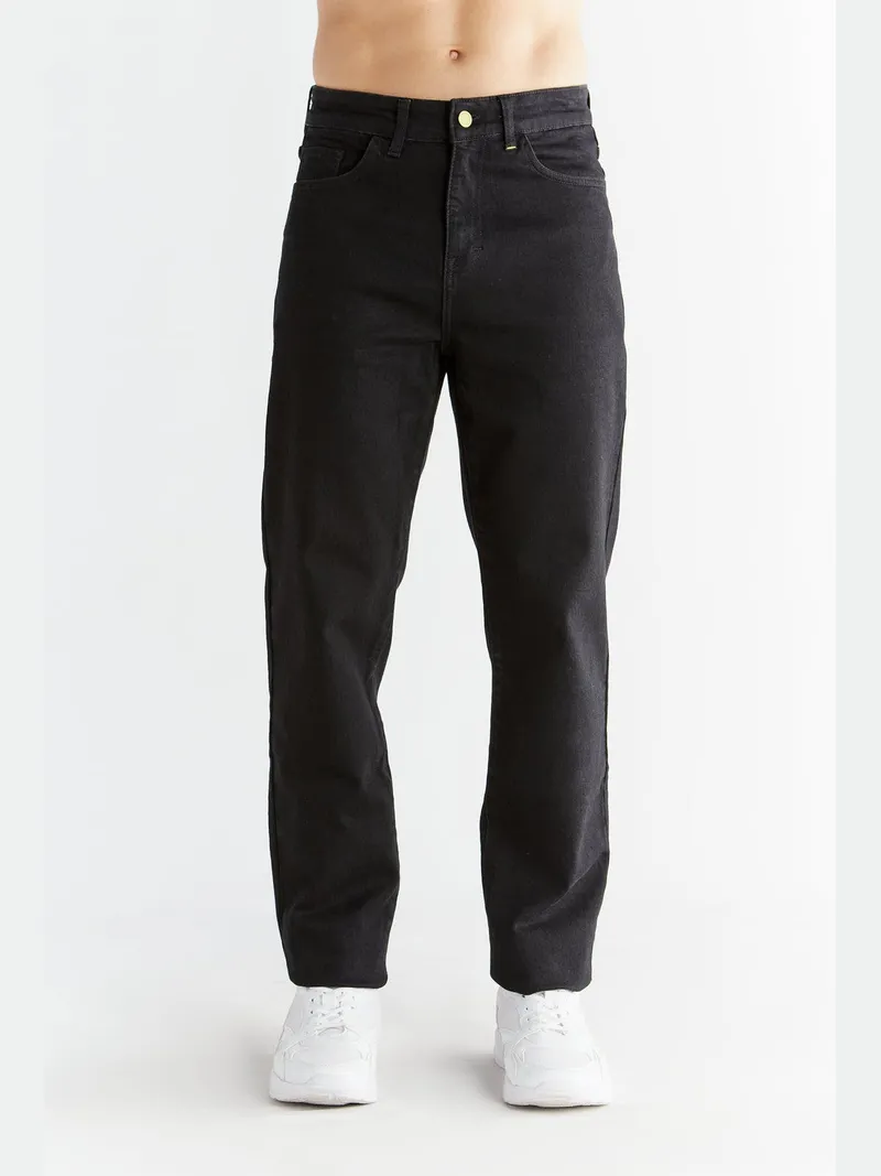 Evermind Jeanshose Straight Fit, Coal black, – Produktbild 1 von 2