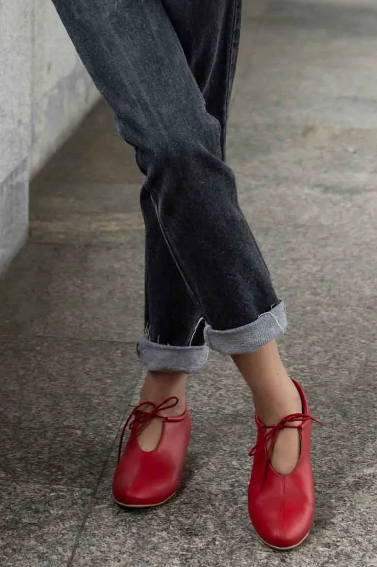BOHEMA BOHEMA Damen vegan Ballerinas Akira Pumps Nopal Rot, Rot, – Produktbild 2 von 2