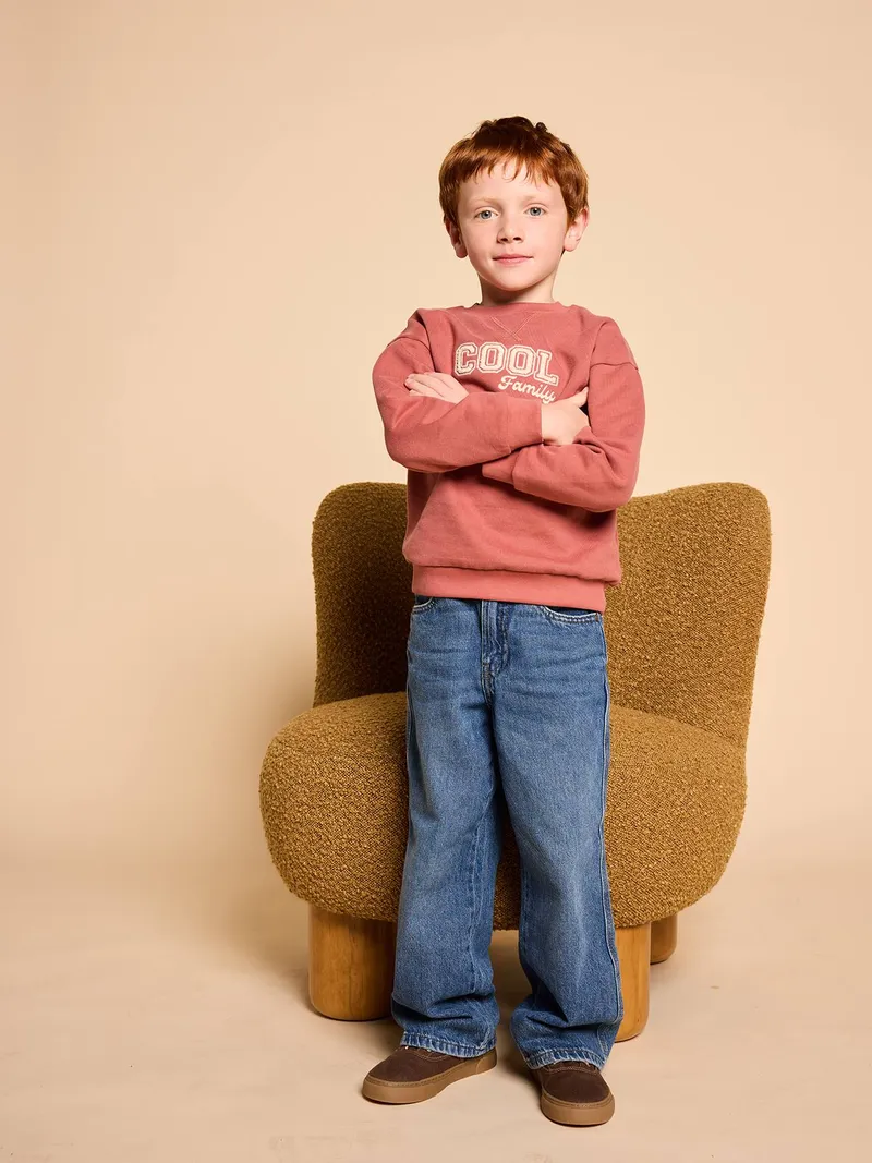 Envie De Fraise Kinder Sweatshirt COOL Family Capsule ENVIE DE FRAISE personalisierbar, Terrakotta, – Produktbild 3 von 4