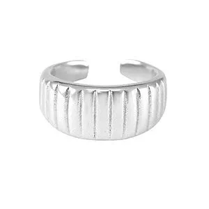 ELEKTROPULLI Größenverstellbarer Boho Ring ca. Ø 17 - 19mm von Elektropulli, Silber, – Produktbild 7 von 8