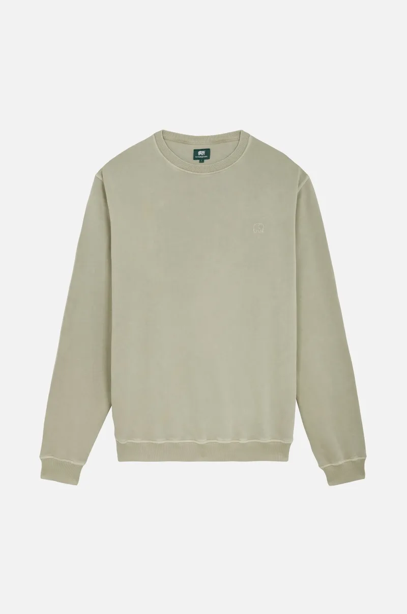 Trendsplant Trendsplant Herren vegan Sweatshirt Essential In Sunwashed Optik Seegras, Hellgrün, – Produktbild 2 von 2