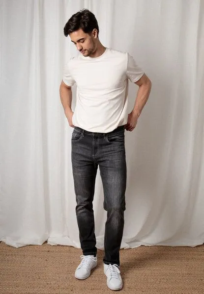 TORLAND TORLAND Slim Fit Herrenjeans BENNY, Grau, – Produktbild 3 von 4