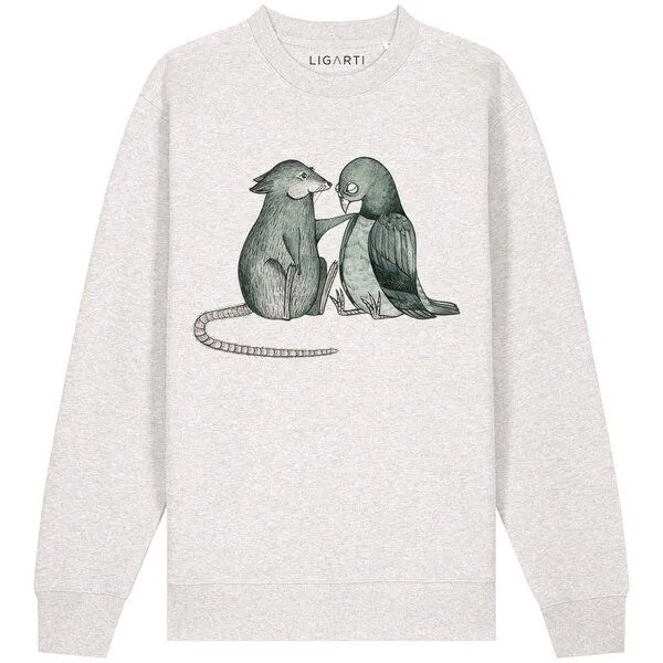 LIGARTI Pullover – You Are Perfect – LIGARTI Tiermanufaktur, Hellgrau, – Produktbild 1 von 3