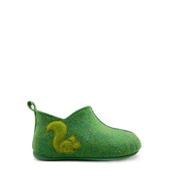 thies Veganer Kids PET Slipper Boot "thies ®" aus recycelten Flaschen, Verde (grün), – Produktbild 1 von 4