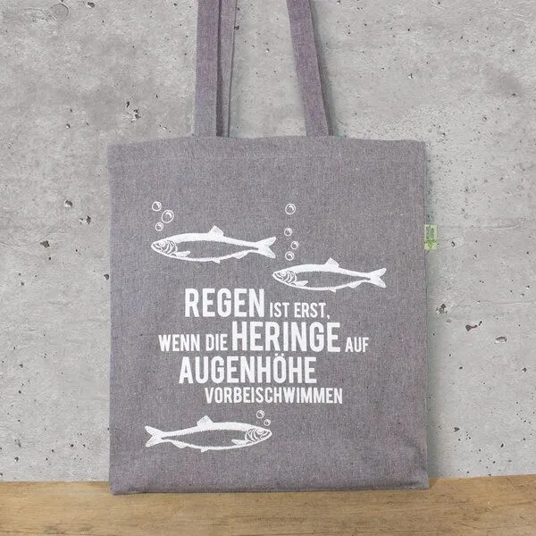 Bow & Hummingbird Bow & Hummingbird Baumwoll-Beutel "Regen ist..." – Produktbild 1 von 3